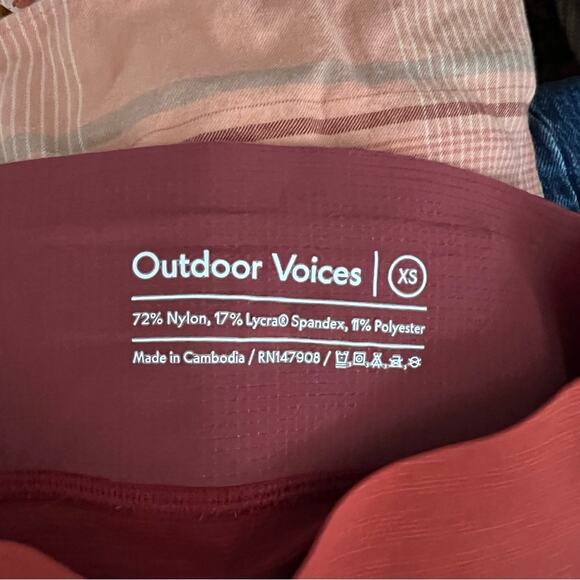 Outdoor Voices Red High Rise Techsweat Zoom Leggings - Picture 5 of 5